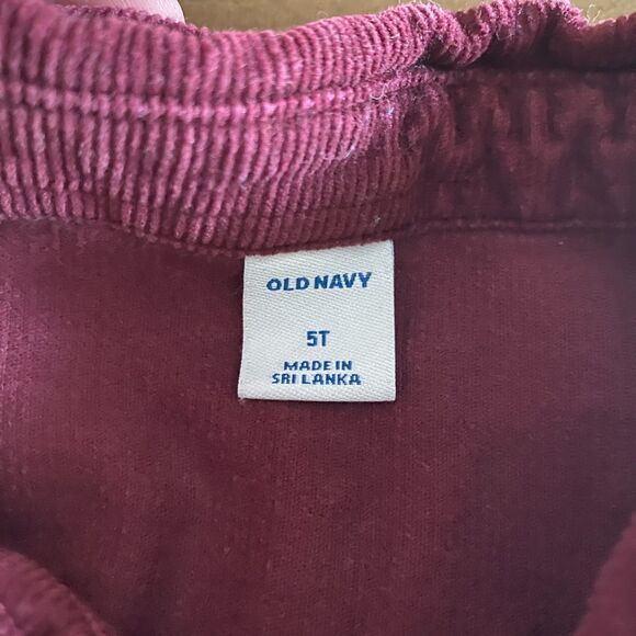 Old Navy Maroon Corduroy Button-Up Shirt Boys' 5T - Picture 3 of 6